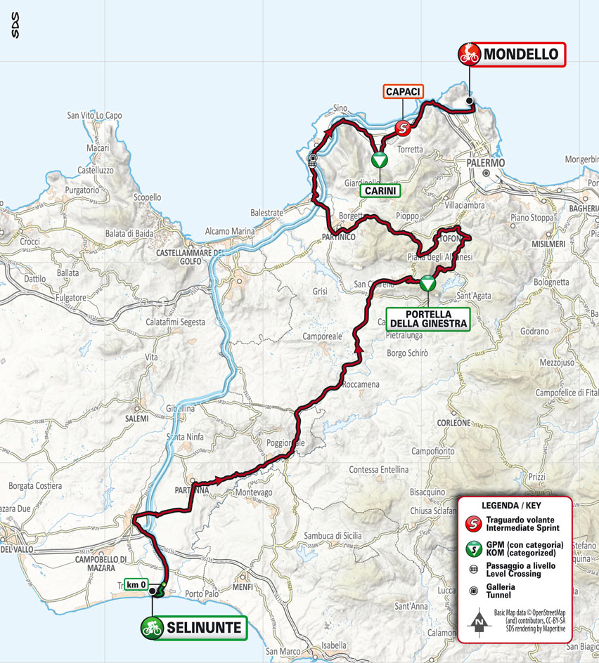 Tappa 2 de Il Giro di Sicilia 2021: Selinunte (Castelvetrano), Mondello (Palermo) Stage 2