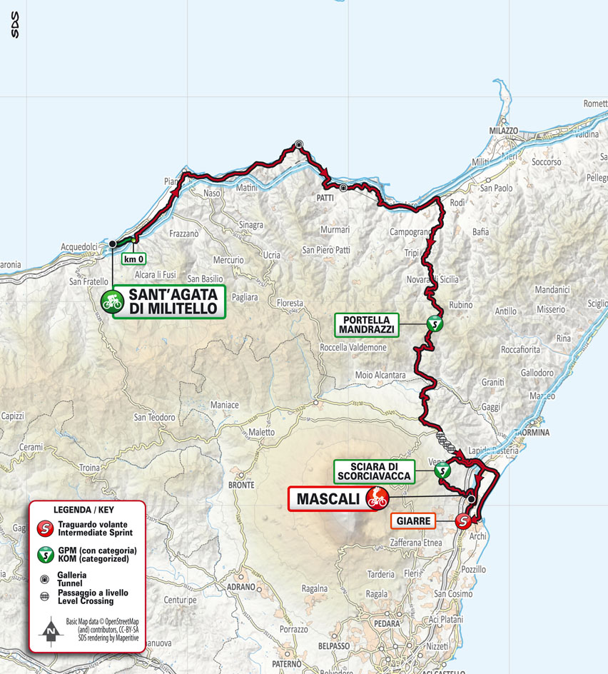 Tappa 4 de Il Giro di Sicilia 2021: Sant'Agata di Militello, Mascali stage 4